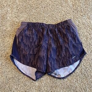 Nike Dri-FIT Womens Purple Abstract Graphic Running Shorts Size Small